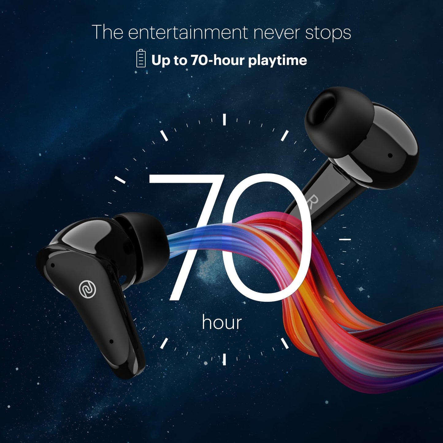 Noise Buds VS102 Plus Wireless Earbuds, Bluetooth Earbuds with 70H Playtime, Quad Mic ENC for Clear Calls, 11mm Drivers, Deep Bass, Instacharge, Bluetooth v5.3 (Matte Black)