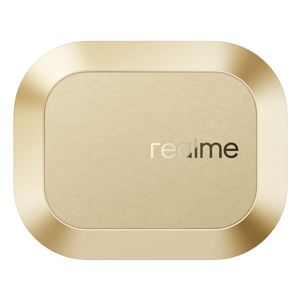 realme Buds Air 8,11mm+6mm Dual Dynamic Bass Drivers,58Hrs Playtime, 55dB ANC,6 Mic ENC, 45ms Low Latency, 360° Spatial Audio, Hi-Res LHDC, IP55 Dust & Water Resistant, BT v5.4 (Master Gold)