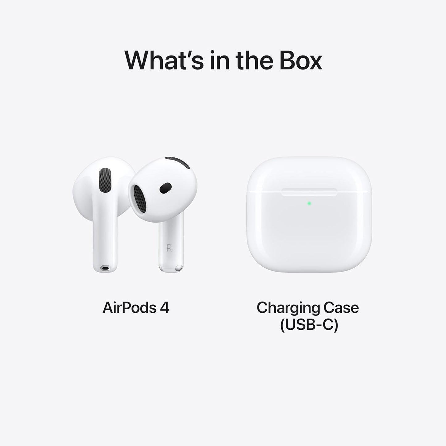 Apple AirPods 4 Wireless Earbuds with Active Noise Cancellation, Adaptive Audio, Transparency Mode, Personalised Special Audio, USB-C Charging Case, Wireless Charging, H2 Chip