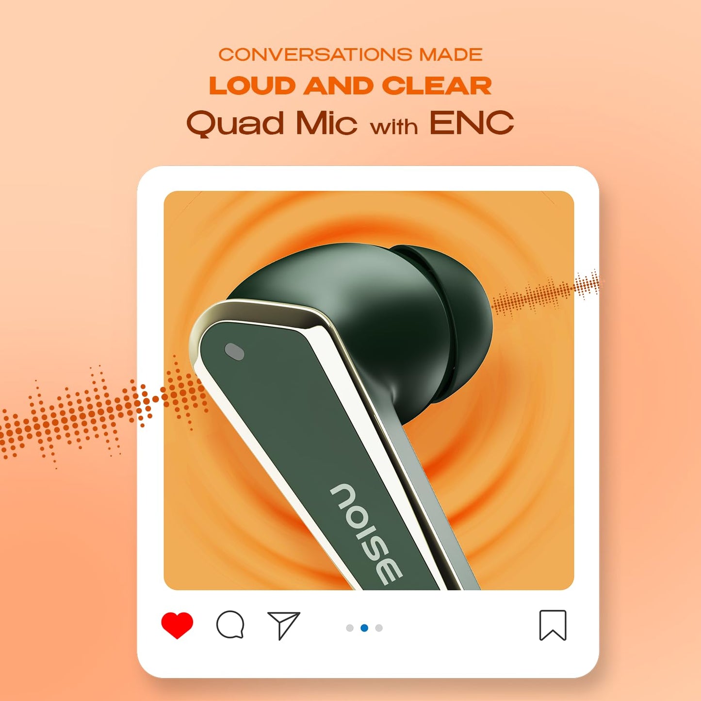 Noise Buds N1 Truly Wireless Earbuds with Chrome Finish, 40H of Playtime, Quad Mic with ENC, Ultra Low Latency Gaming (Up to 40 Ms), Instacharge(10 Min=120 Min), Bluetooth V5.3(Forest Green)