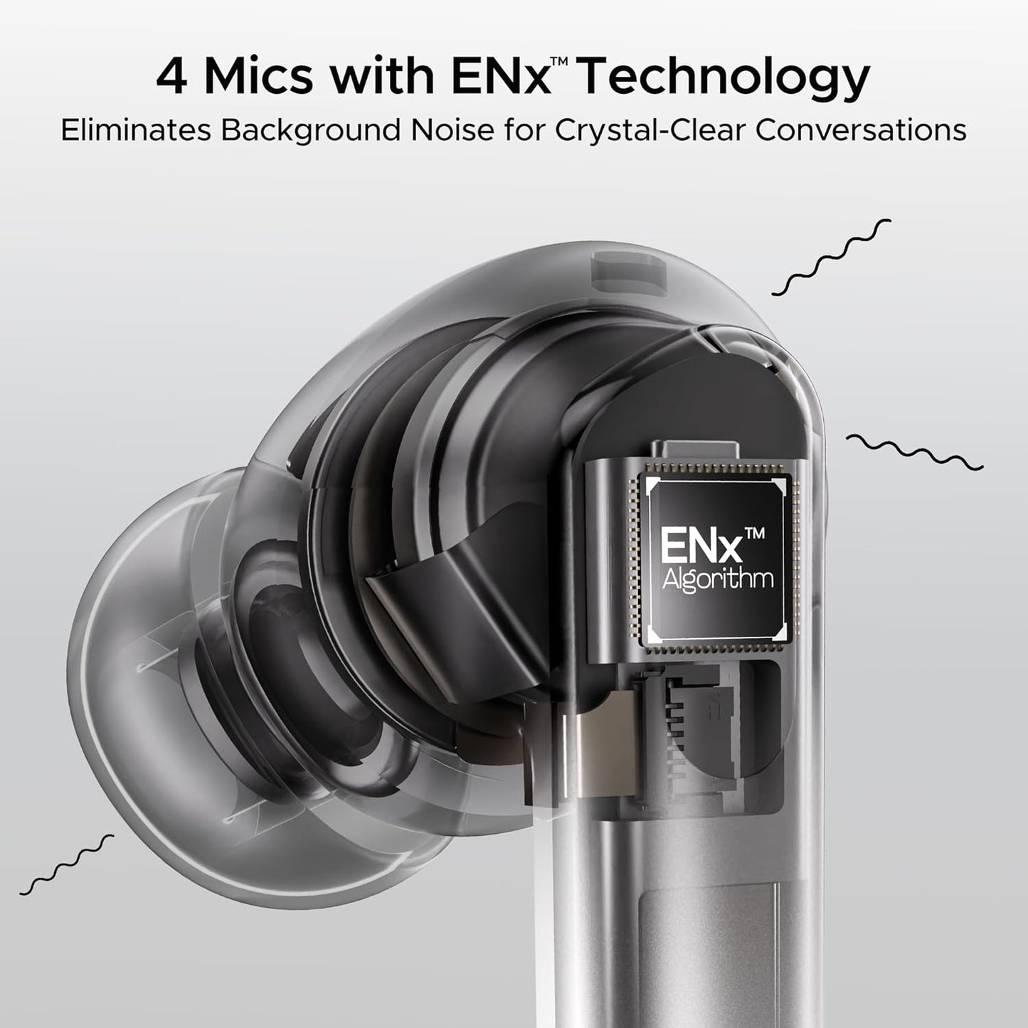 Boat Airdopes 111v2, Premium Leather Finish, 4Mics ENx, 50HRS Battery, 13mm Drivers, Fast Charge, Dual Pair, v5.4 Bluetooth TWS in Ear Earbuds Wireless Earphones with mic (Classic Black)