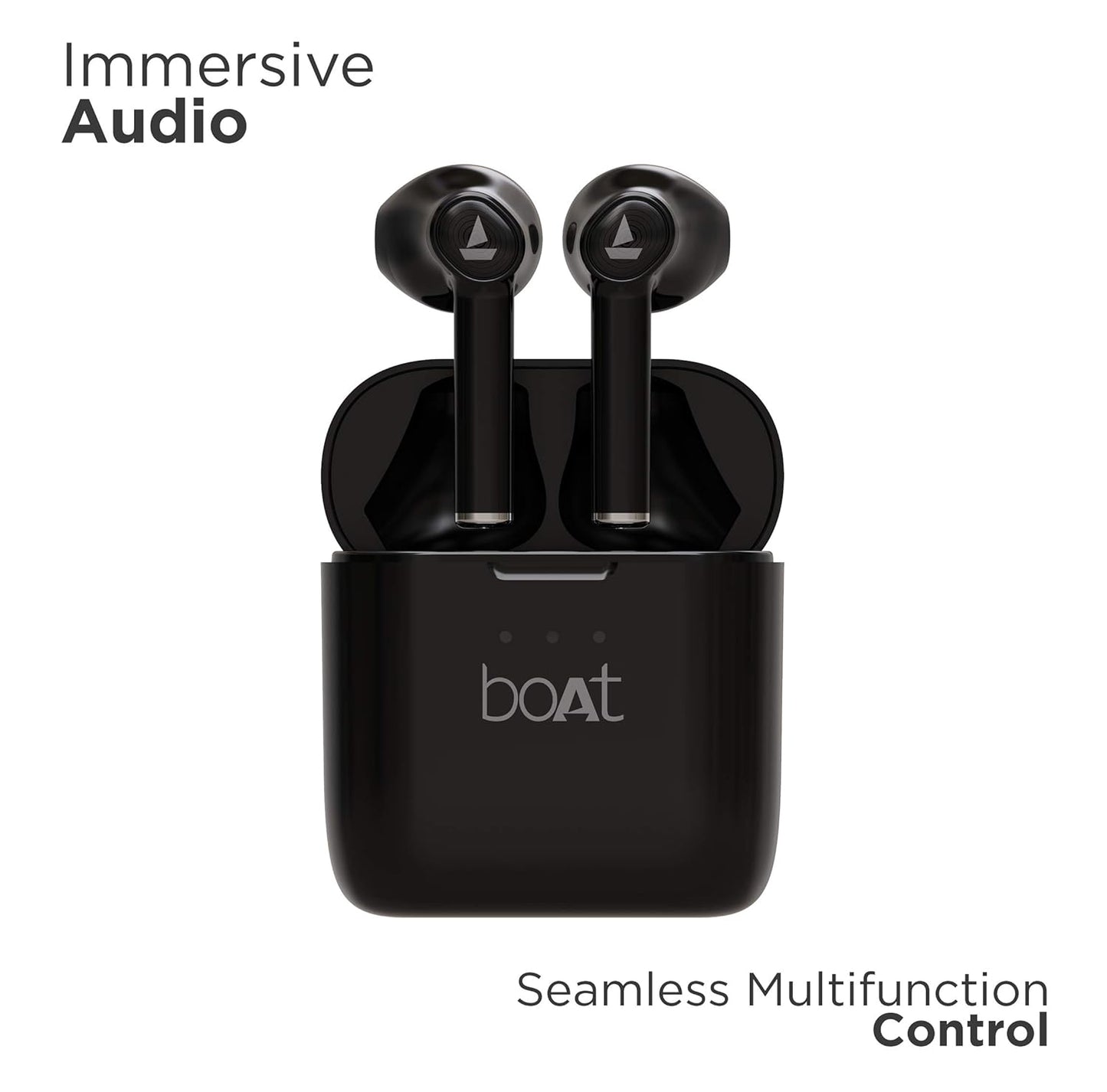 Boat Airdopes 131/8 with 60 Hrs Playback, ASAP Charge Truly Wireless Bluetooth in Ear Earbuds with Mic (Active Black)