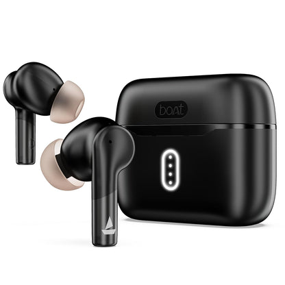Boat Airdopes 141 Gen 2 (2025), 4 Mics ENx Tech, 48 Hrs Playback, Free Music Streaming, Fast Charge, Low Latency, IPX4, v5.4 Bluetooth Earbuds, TWS Ear Buds Wireless Earphones with mic (Active Black)