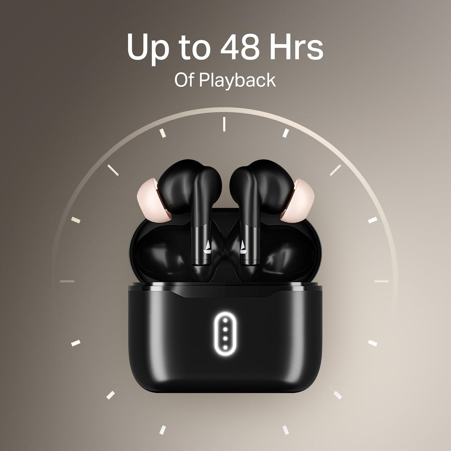 Boat Airdopes 141 Gen 2 (2025), 4 Mics ENx Tech, 48 Hrs Playback, Free Music Streaming, Fast Charge, Low Latency, IPX4, v5.4 Bluetooth Earbuds, TWS Ear Buds Wireless Earphones with mic (Active Black)