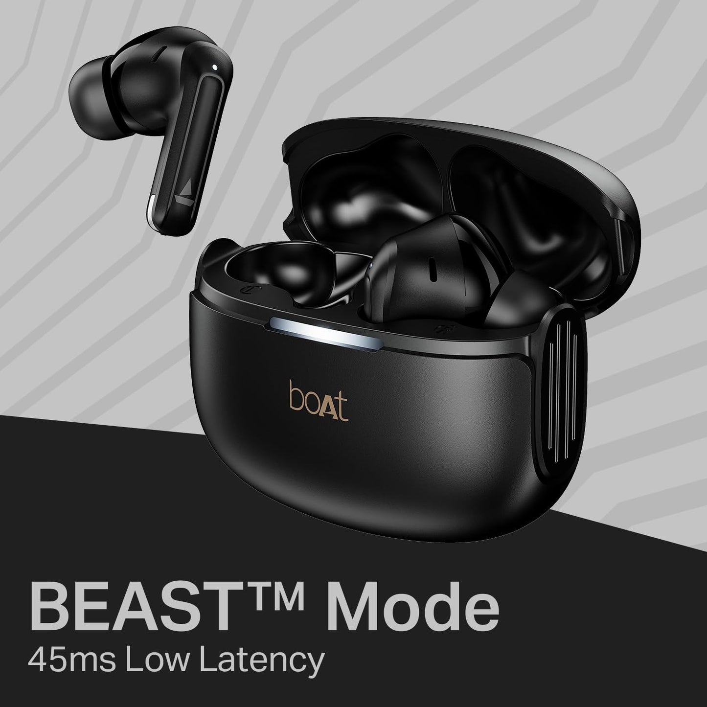 Boat 2025 Launch Airdopes 219, 4Mics ENx, 40H Battery, Best in Segment for Calling, Stream Ad Free Music via App Support, Bluetooth Earbuds, TWS Ear Buds Wireless Earphones with mic (Carbon Black)
