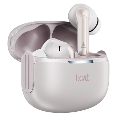 Boat 2025 Launch Airdopes 219, 4Mics ENx, 40H Battery, Best in Segment for Calling, Stream Ad Free Music via App Support, Bluetooth Earbuds, TWS Ear Buds Wireless Earphones with mic (Ivory Mist)