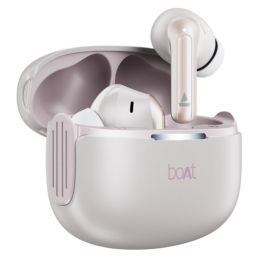 Boat 2025 Launch Airdopes 219, 4Mics ENx, 40H Battery, Best in Segment for Calling, Stream Ad Free Music via App Support, Bluetooth Earbuds, TWS Ear Buds Wireless Earphones with mic (Ivory Mist)