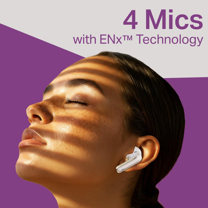 Boat 2025 Launch Airdopes 219, 4Mics ENx, 40H Battery, Best in Segment for Calling, Stream Ad Free Music via App Support, Bluetooth Earbuds, TWS Ear Buds Wireless Earphones with mic (Ivory Mist)