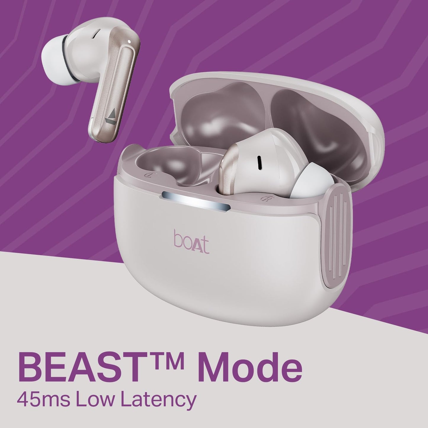 Boat 2025 Launch Airdopes 219, 4Mics ENx, 40H Battery, Best in Segment for Calling, Stream Ad Free Music via App Support, Bluetooth Earbuds, TWS Ear Buds Wireless Earphones with mic (Ivory Mist)
