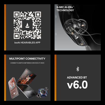 boAt 2026 Launch Nirvana Crown, SONIC ARC, LEDs, Haptic Feedback,50dB Hybrid ANC,Spatial Audio, 6 Mic ENx, App Support, v6.0 Bluetooth Earbuds, TWS Ear Buds Wireless Earphones with mic (Sapphire Blue)