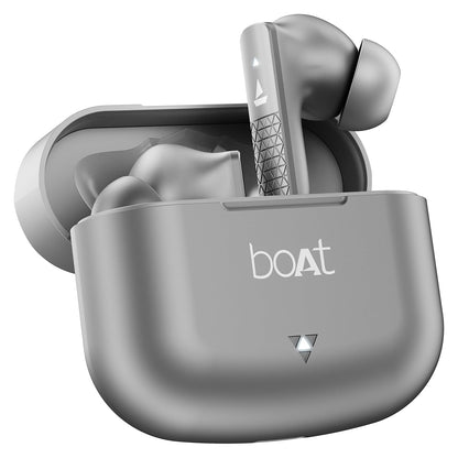 Boat Airdopes 91, 45HRS Battery, 50ms Low Latency, ENx Tech, Fast Charge, IPX4, IWP Tech, v5.3 Bluetooth Earbuds, TWS Ear Buds Wireless Earphones with mic (Mist Grey)