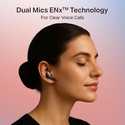 Boat 2025 Launch Airdopes Plus 311, Glass Design, ENx Tech, Fast Charge, 50 Hrs Battery, Stream Ad Free Music via App Support Bluetooth Earbuds, TWS Ear Buds Wireless Earphones with mic (Crimson Red)