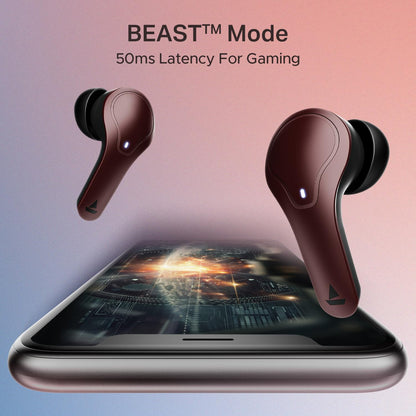 Boat 2025 Launch Airdopes Plus 311, Glass Design, ENx Tech, Fast Charge, 50 Hrs Battery, Stream Ad Free Music via App Support Bluetooth Earbuds, TWS Ear Buds Wireless Earphones with mic (Crimson Red)