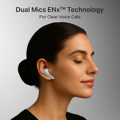 Boat 2025 Launch Airdopes Plus 311,Glass Design,ENx Tech,50 H Battery, Fast Charge, Stream Ad Free Music via App Support, Bluetooth Earbuds, TWS Ear Buds Wireless Earphones with mic (Ash Grey)