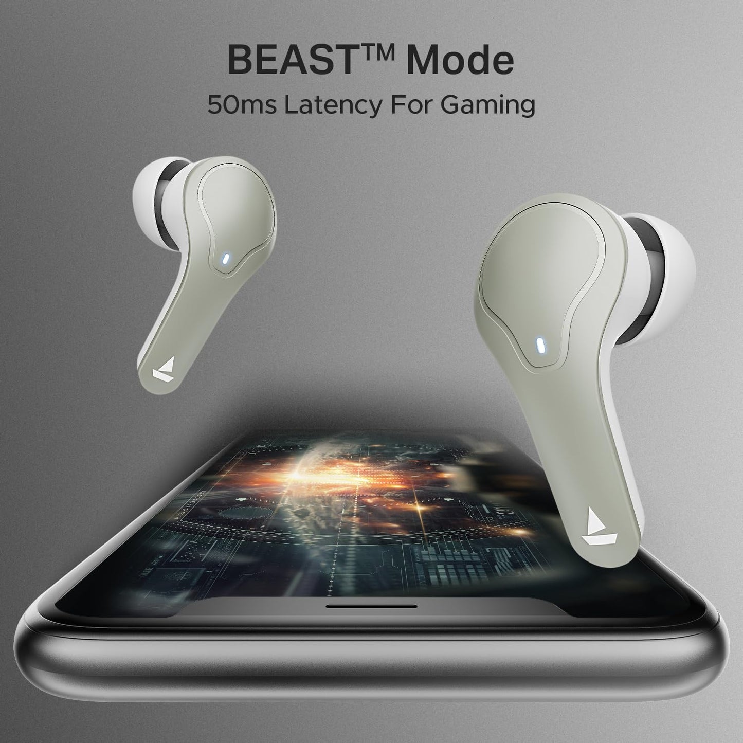 Boat 2025 Launch Airdopes Plus 311,Glass Design,ENx Tech,50 H Battery, Fast Charge, Stream Ad Free Music via App Support, Bluetooth Earbuds, TWS Ear Buds Wireless Earphones with mic (Ash Grey)