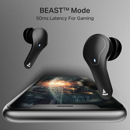 Boat 2025 Launch Airdopes Plus 311,Glass Design,ENx Tech,50 H Battery, Fast Charge, Stream Ad Free Music via App Support, Bluetooth Earbuds, TWS Ear Buds Wireless Earphones with mic (Charcoal Black)