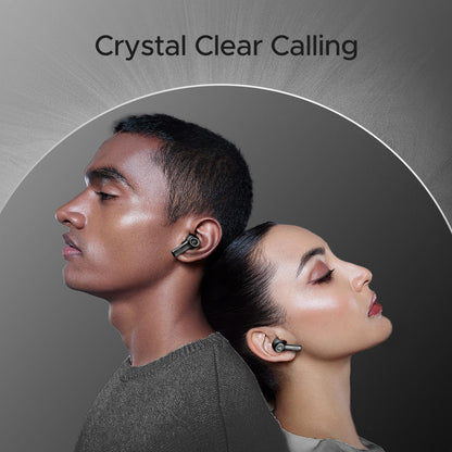 Boat Nirvana Ion, 120HRS Battery, Crystal Bionic Sound w/Dual EQ Modes, 4Mics ENx, App Support, Low Latency, IPX4, v.5.2 Bluetooth Earbuds, TWS Ear Buds Wireless Earphones with mic (Charcoal Black)