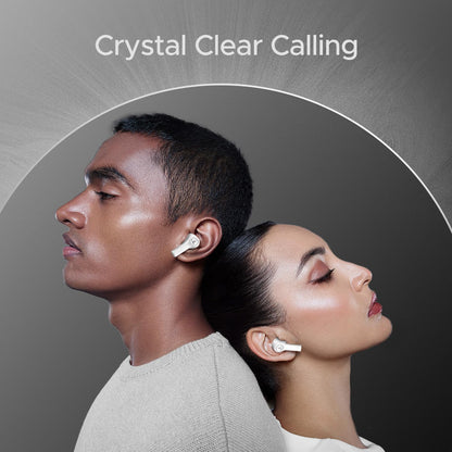 Boat Nirvana Ion, 120HRS Battery, Crystal Bionic Sound w/Dual EQ Modes, 4Mics ENx, App Support, Low Latency, IPX4, v.5.2 Bluetooth TWS in Ear Earbuds Wireless Earphones with mic (Ivory White)
