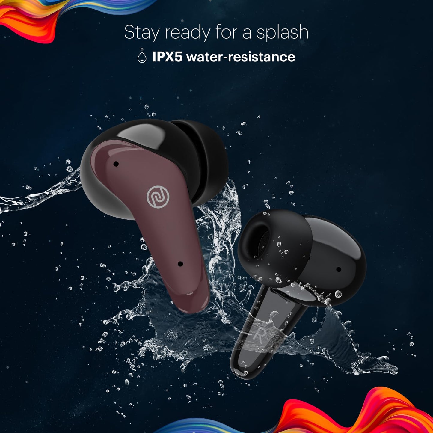 Noise Buds VS102 Plus Wireless Earbuds, Bluetooth Earbuds with 70H Playtime, Quad Mic ENC for Clear Calls, 11mm Drivers, Deep Bass, Instacharge, Bluetooth v5.3 (Deep Wine)