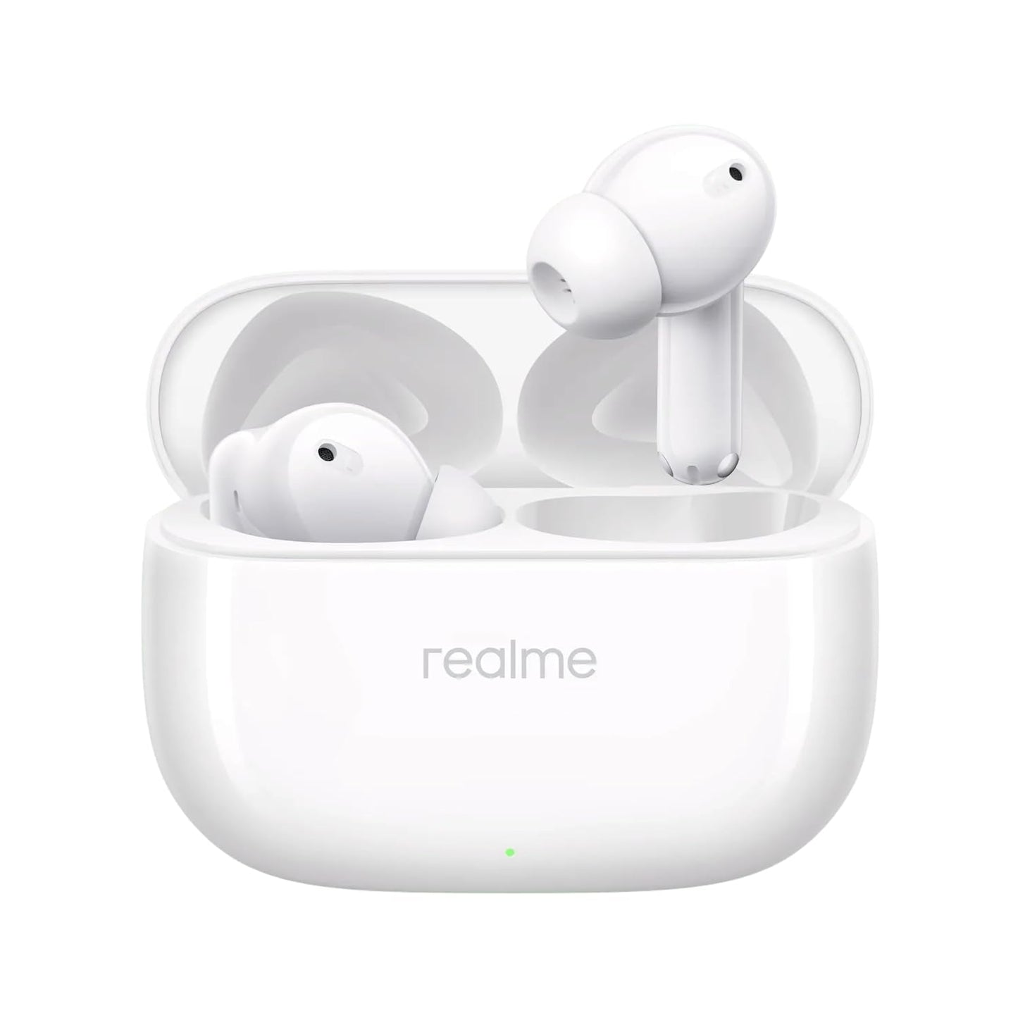 Realme Buds T310 Truly Wireless in Ear Earbuds with 46dB Hybrid ANC, 360° Spatial Audio, 12.4mm Dynamic Bass Driver, Upto 40Hrs Battery and Fast Charging (Agile White)