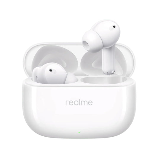 Realme Buds T310 Truly Wireless in Ear Earbuds with 46dB Hybrid ANC, 360° Spatial Audio, 12.4mm Dynamic Bass Driver, Upto 40Hrs Battery and Fast Charging (Agile White)