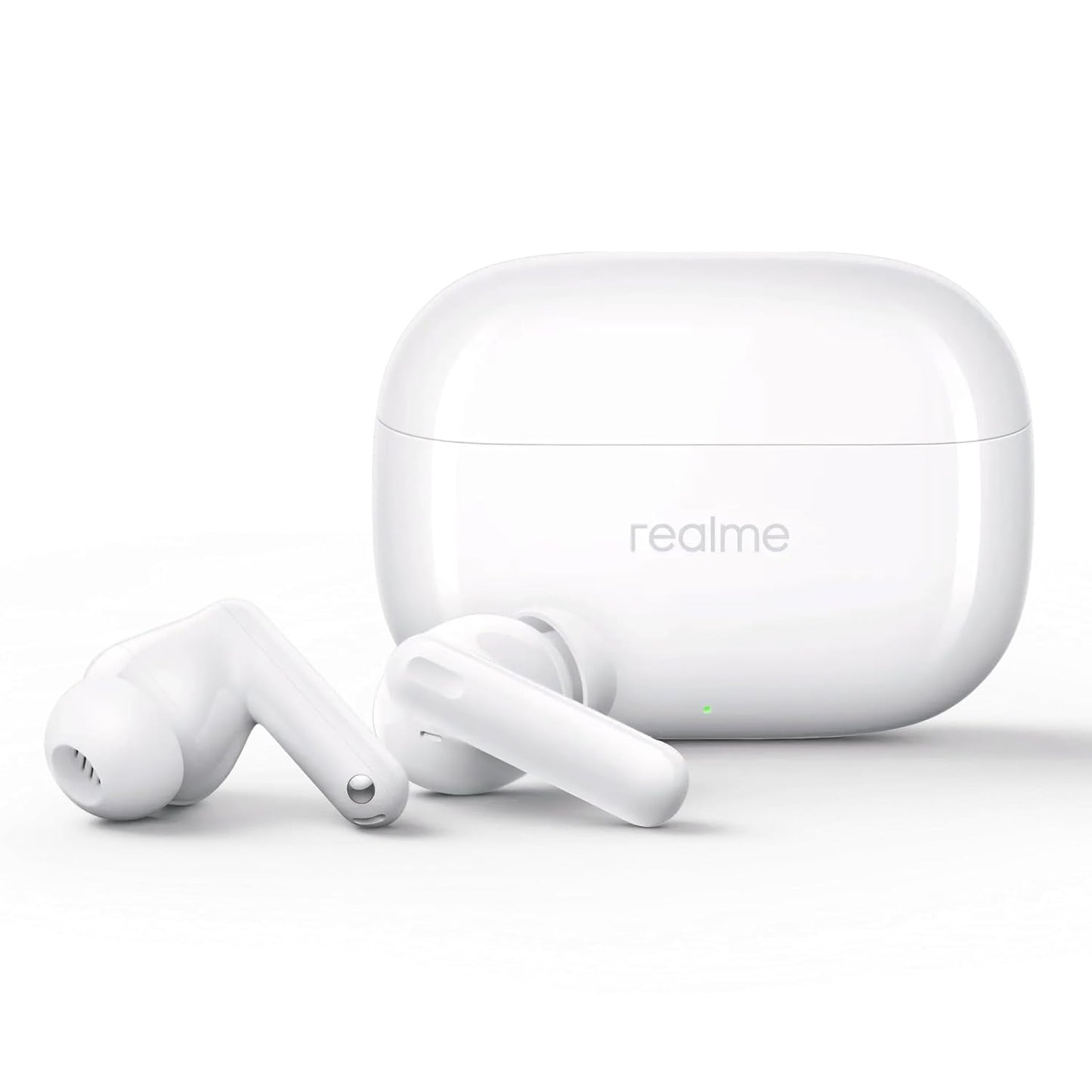 Realme Buds T310 Truly Wireless in Ear Earbuds with 46dB Hybrid ANC, 360° Spatial Audio, 12.4mm Dynamic Bass Driver, Upto 40Hrs Battery and Fast Charging (Agile White)