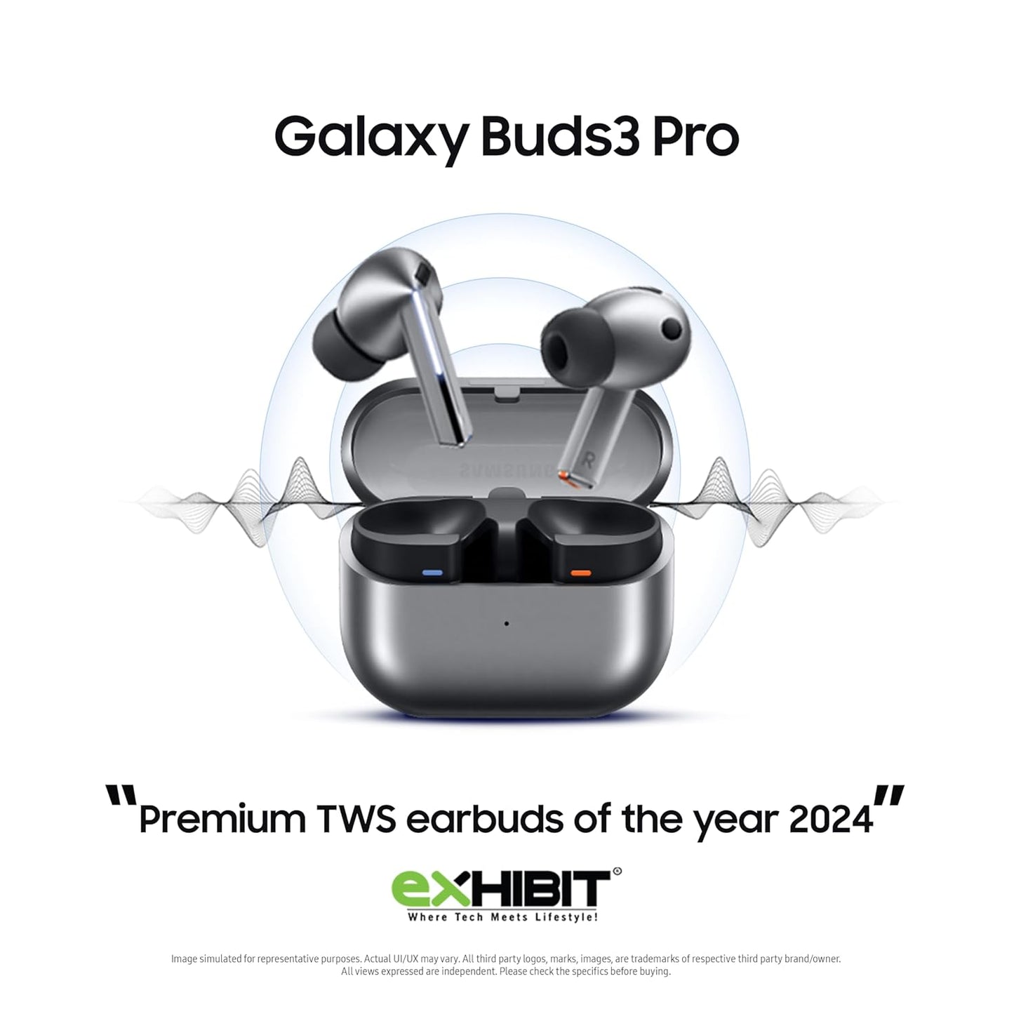 Original Imported Samsung Galaxy Buds3 Pro Wireless Earbuds, Powered by Galaxy AI, IP57, Active Noise Cancellation, Adaptive Noise Control, 37hrs Battery, 360 Surround Sound, Pinch Controls, Galaxy Ecosystem, Matt Silver