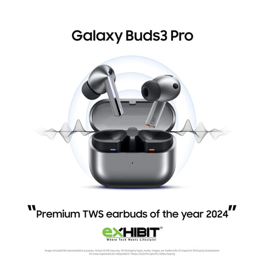 Original Imported Samsung Galaxy Buds3 Pro Wireless Earbuds, Powered by Galaxy AI, IP57, Active Noise Cancellation, Adaptive Noise Control, 37hrs Battery, 360 Surround Sound, Pinch Controls, Galaxy Ecosystem, Matt Silver