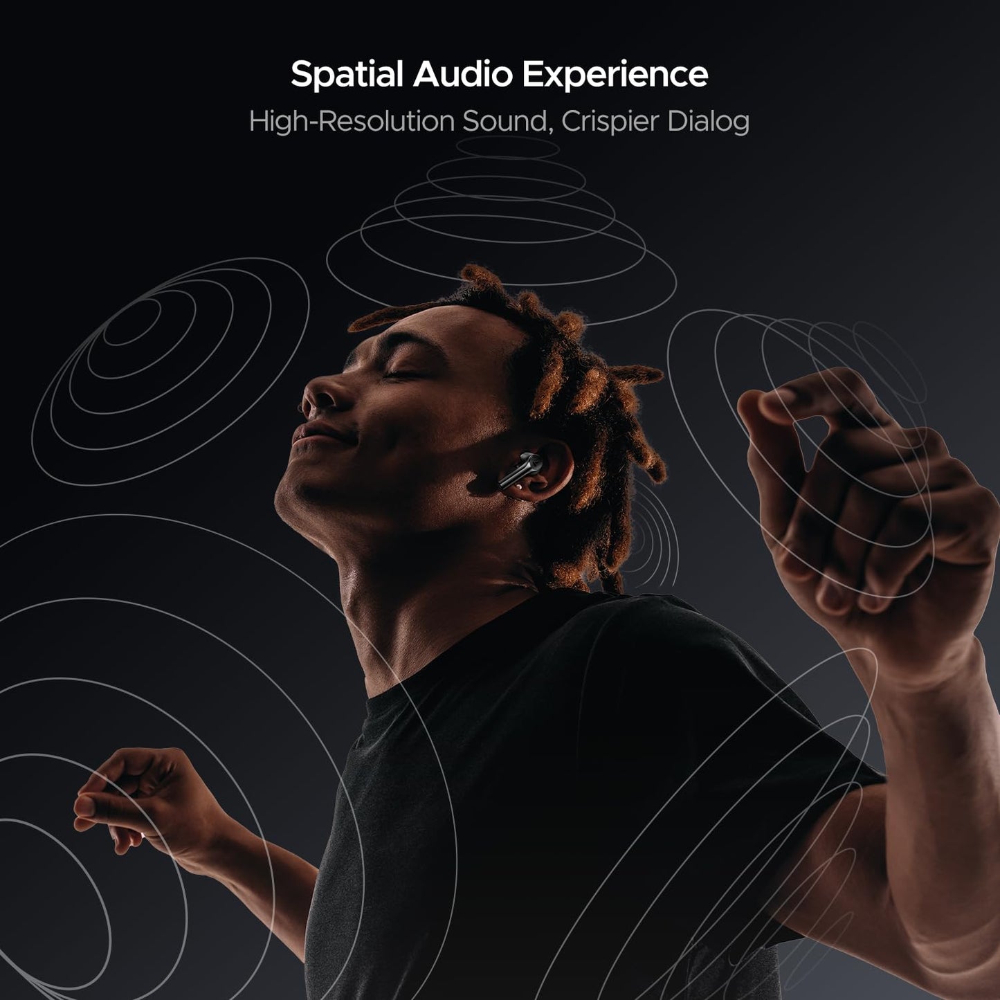 Boat Airdopes 300, Cinematic Spatial Audio, 50HRS Battery, 4Mic AI ENx, Fast Charge, App Support, Low Latency, IPX4, v5.3 Bluetooth Earbuds, TWS Ear Buds Wireless Earphones with mic (Gunmetal Black)